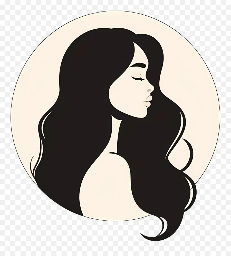 Logo Gadis，Wanita Siluet PNG