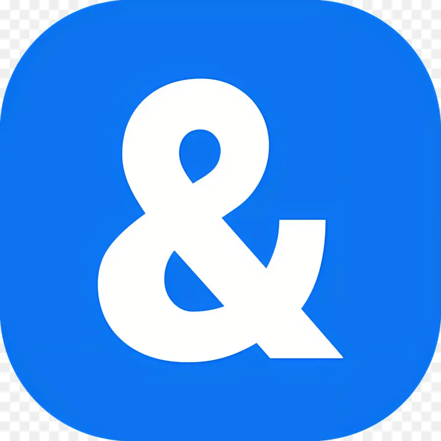 Simbol Ampersand，Ampersand Biru PNG