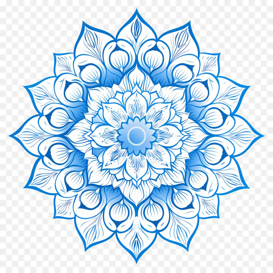 Pola Mandala，Mandala Biru PNG