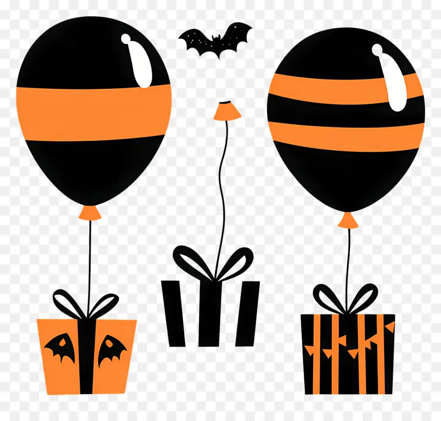 Balon Halloween，Hadiah PNG