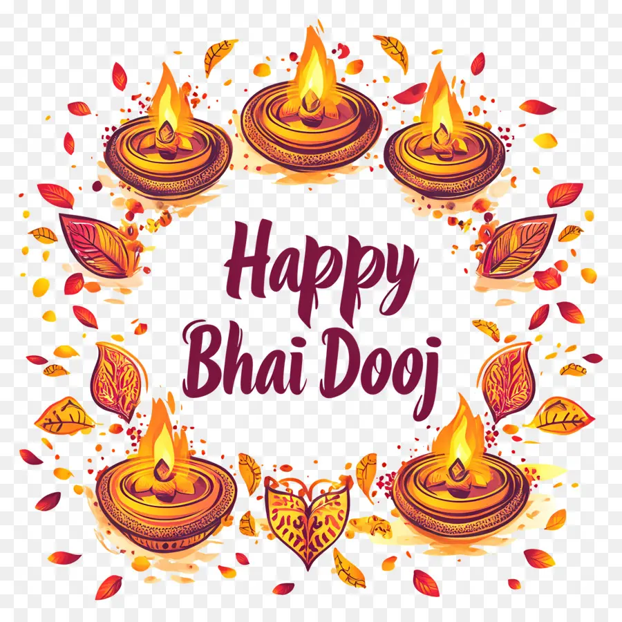 Selamat Bhai Dooj，Lampu Bhai Dooj PNG