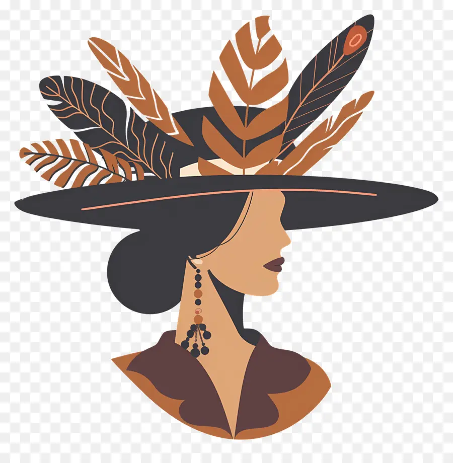 Logo Gadis，Siluet Dengan Topi PNG