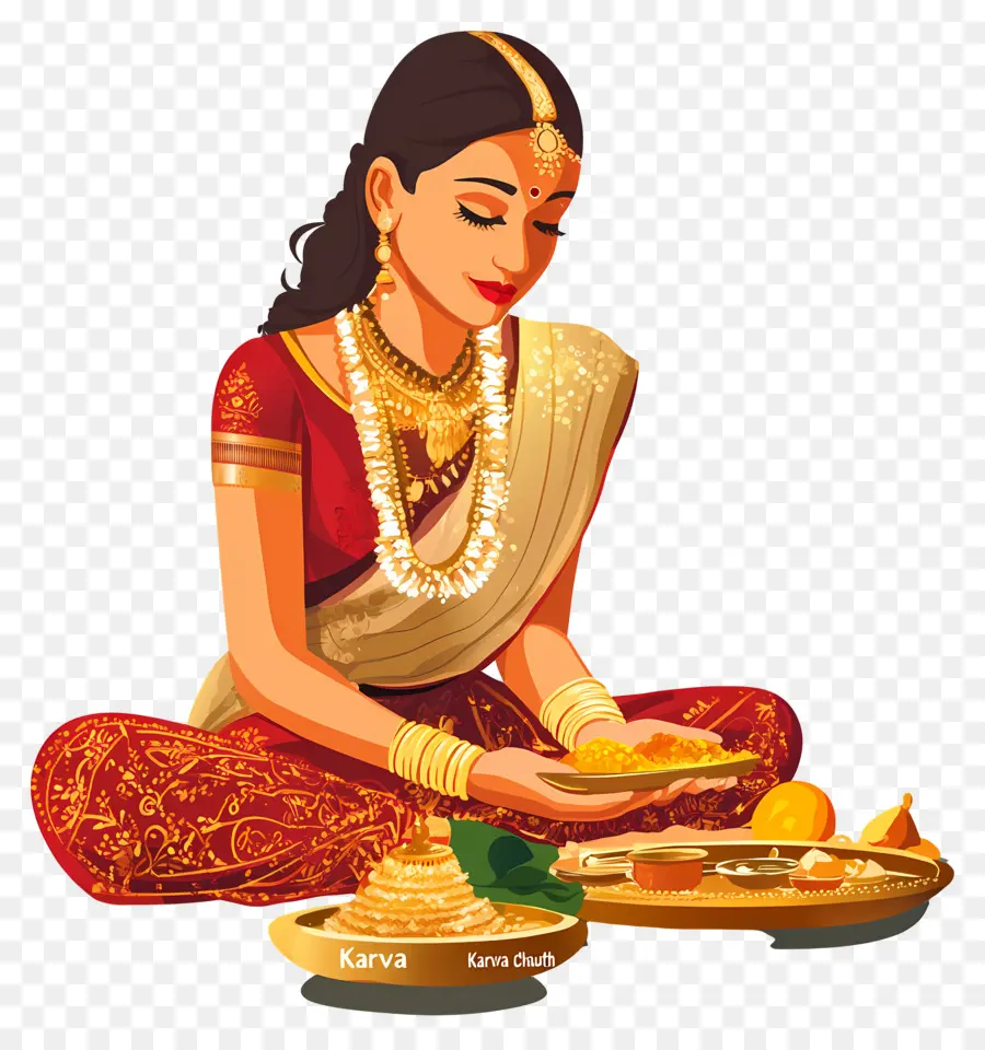 Karva Chauth，Wanita Karva Chauth PNG