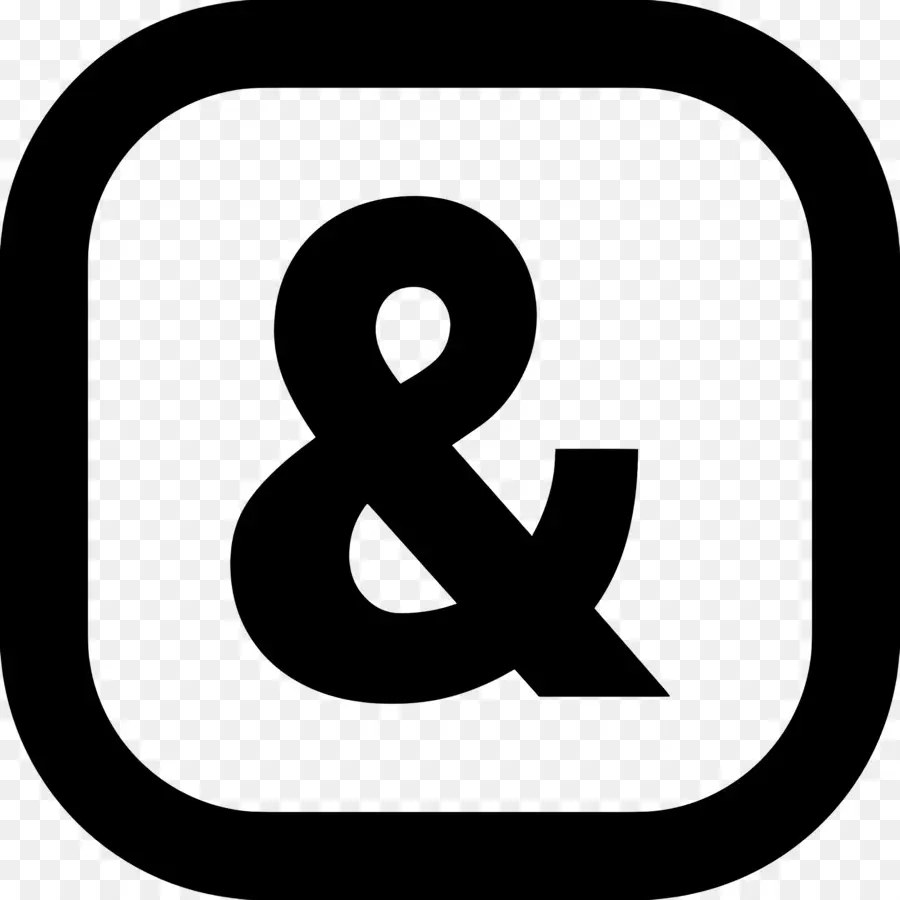 Simbol Ampersand，Ampersand Hitam PNG