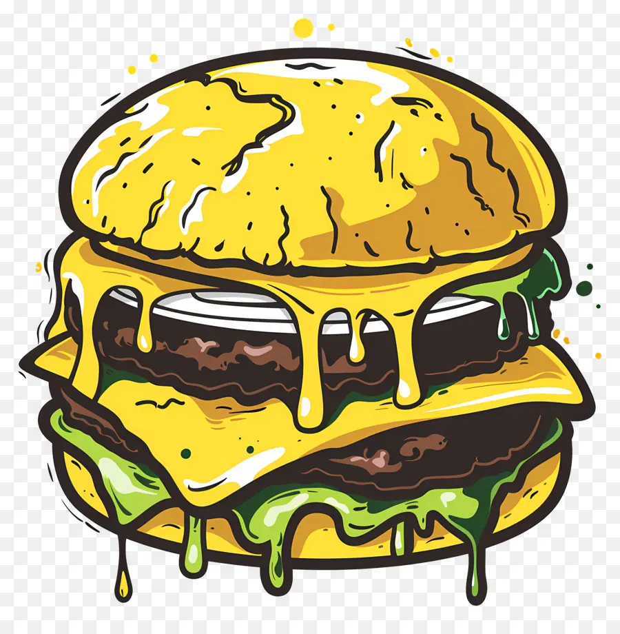 Burger Berair，Burger Keju PNG