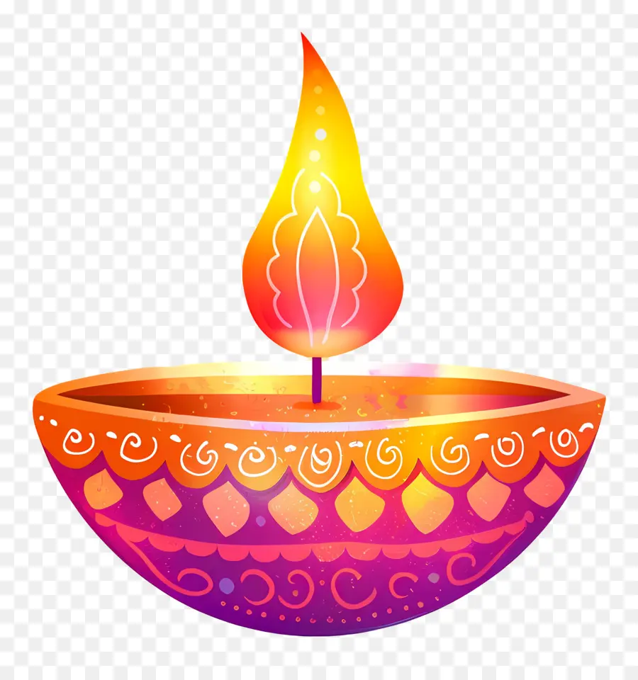 Diwali Diya，Lampu Minyak Hias PNG