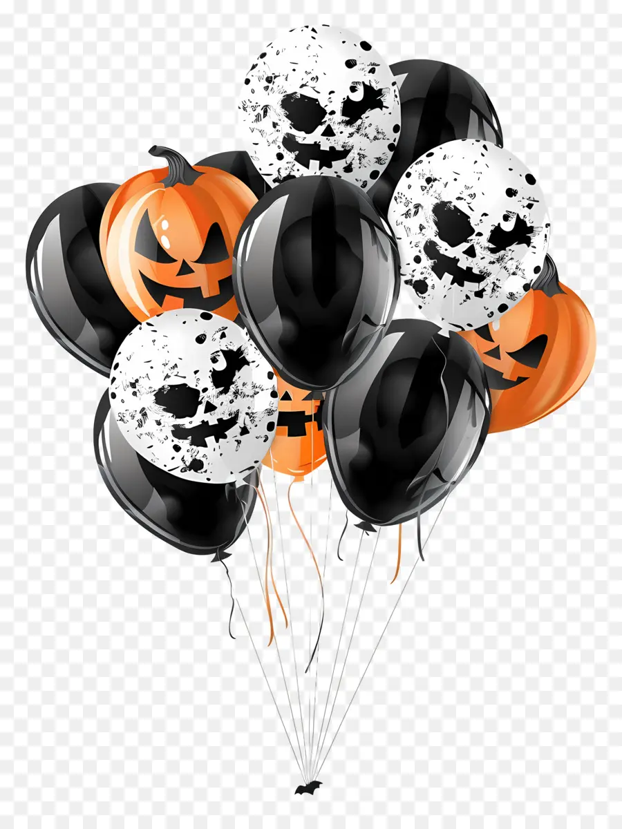 Balon Halloween，Labu PNG