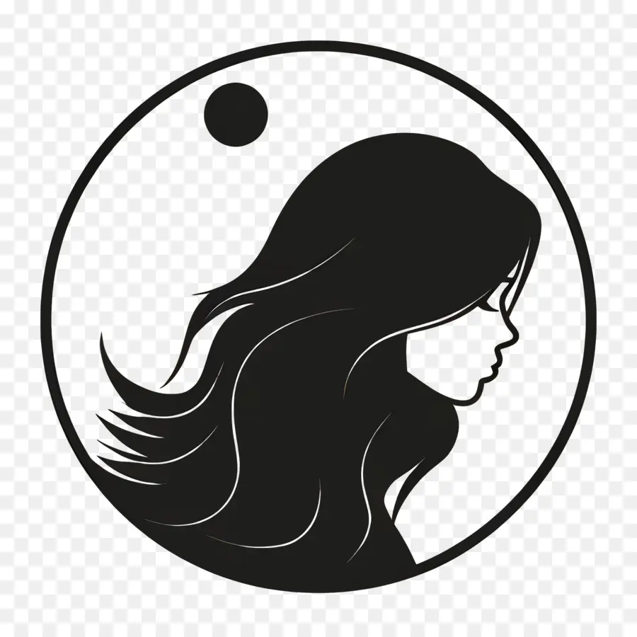 Logo Gadis，Wanita Siluet PNG