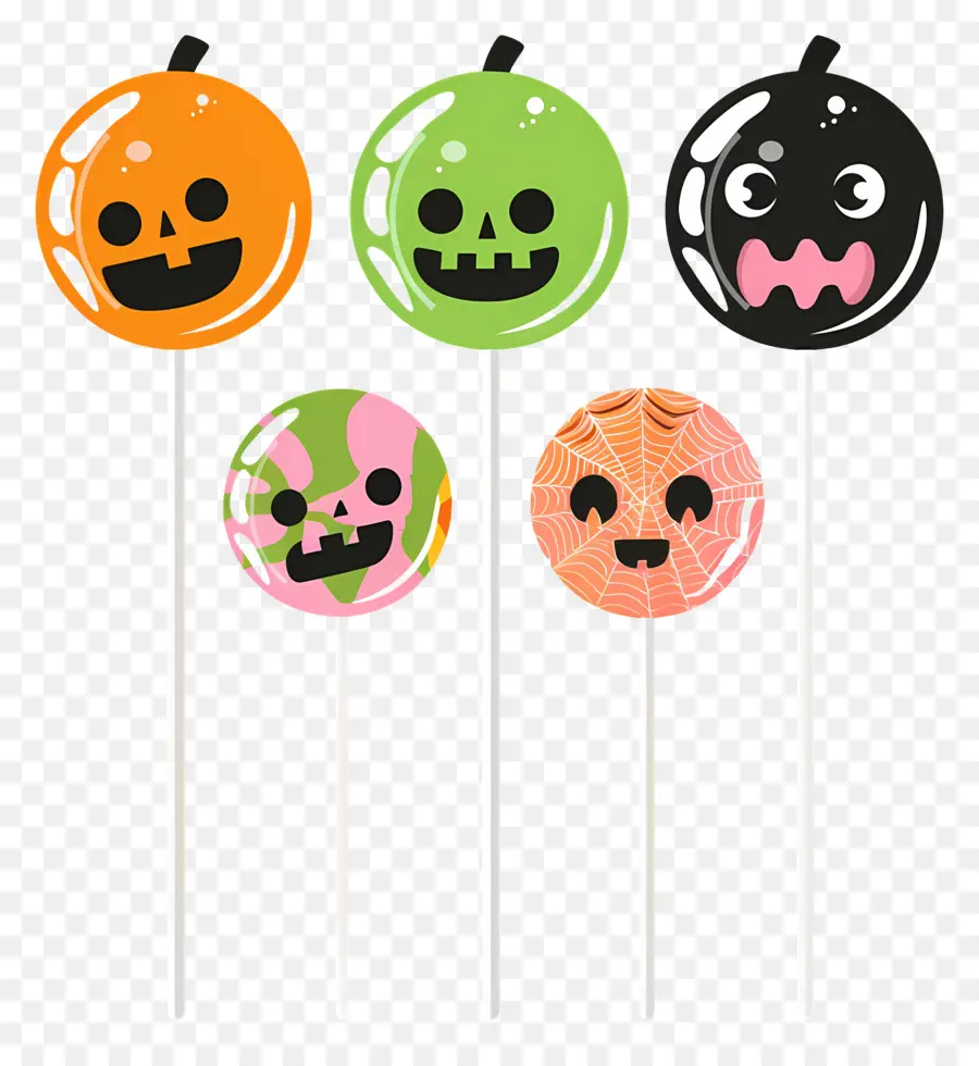 Lolipop Halloween，Labu Kuning PNG