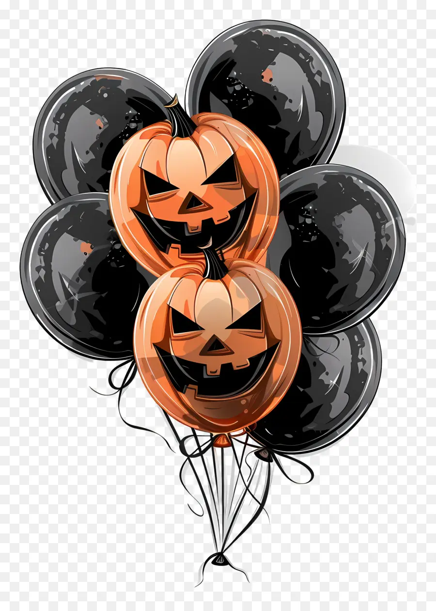 Balon Halloween，Balon Labu PNG