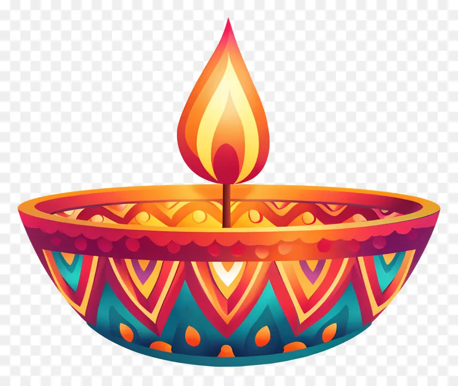 Diwali Diya，Lampu Minyak Hias PNG