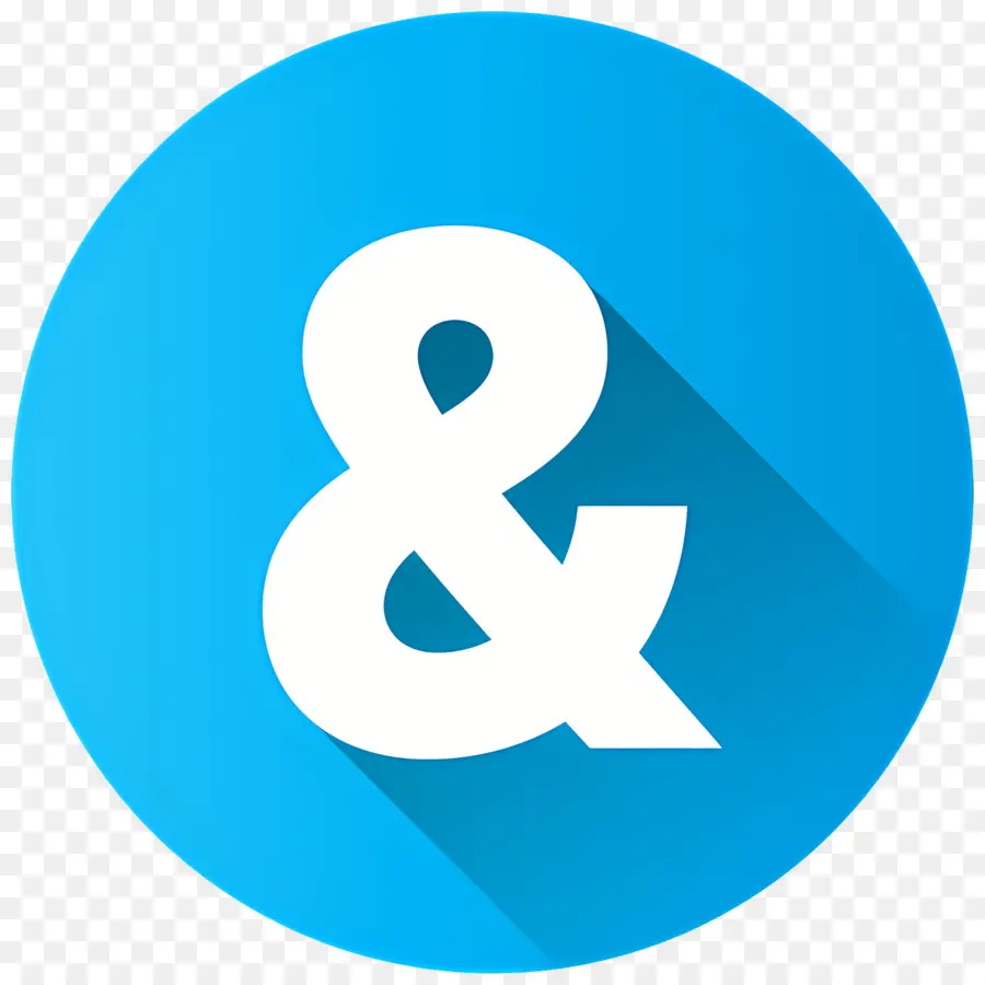 Simbol Ampersand，Ampersand Biru PNG