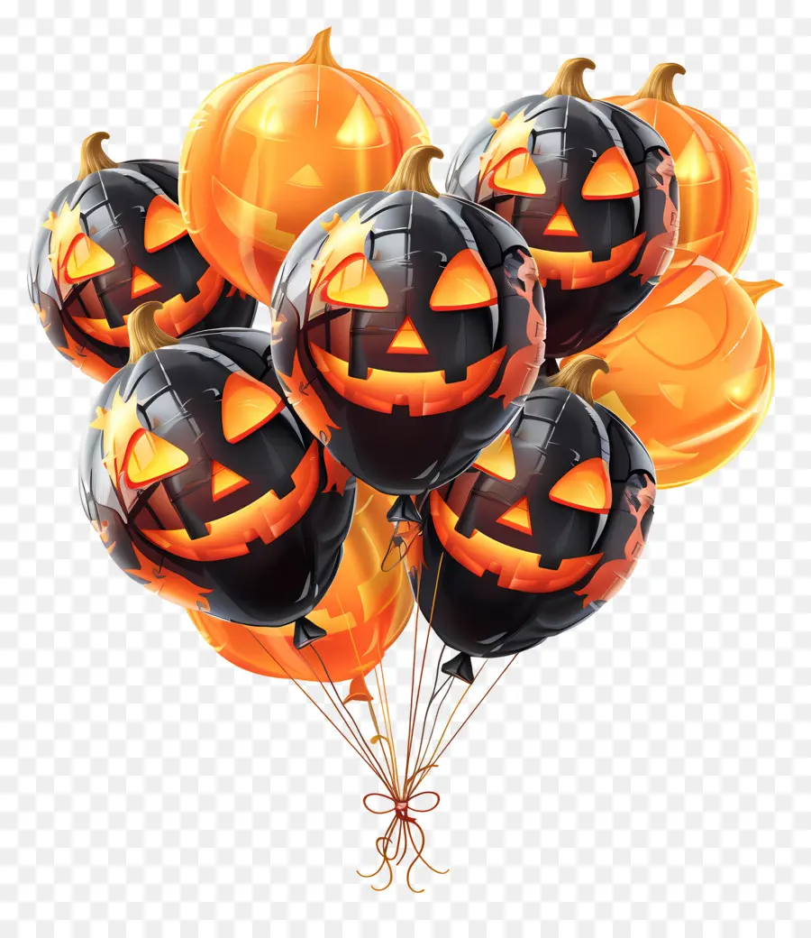 Balon Halloween，Balon Labu PNG