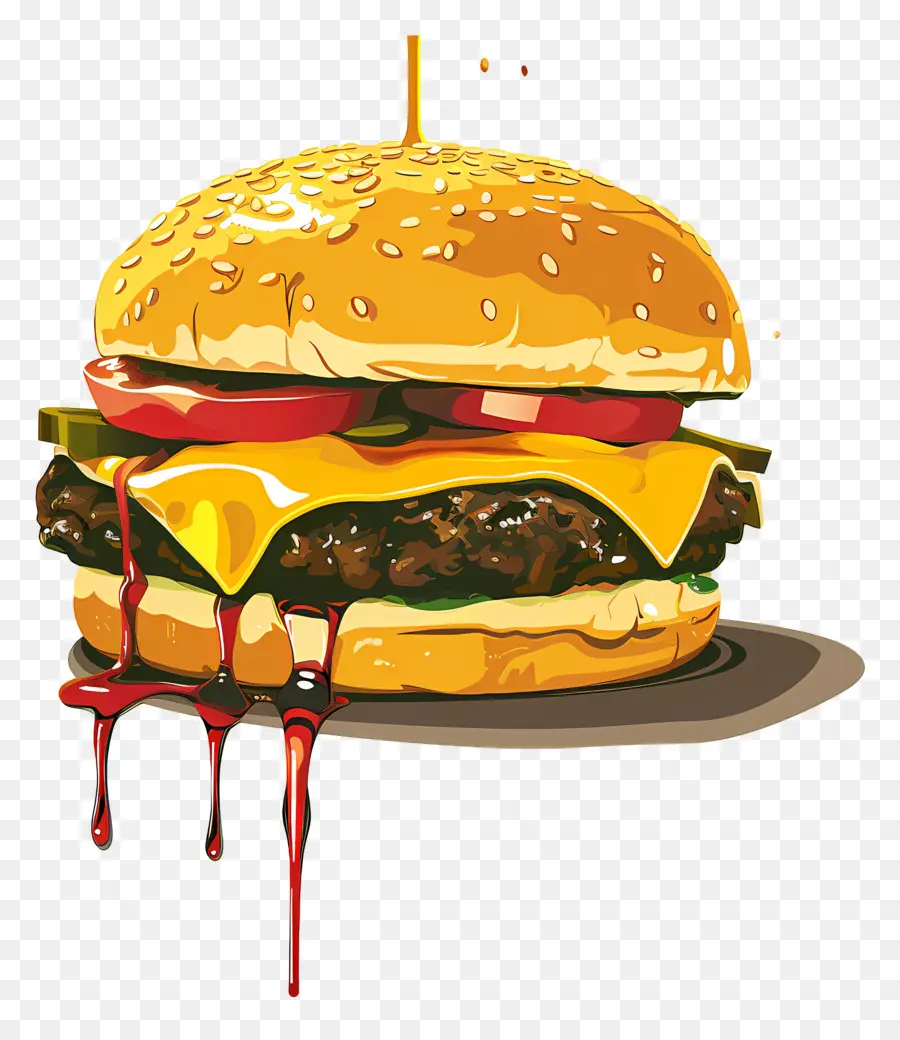 Burger Berair，Burger Berwarna Warni PNG