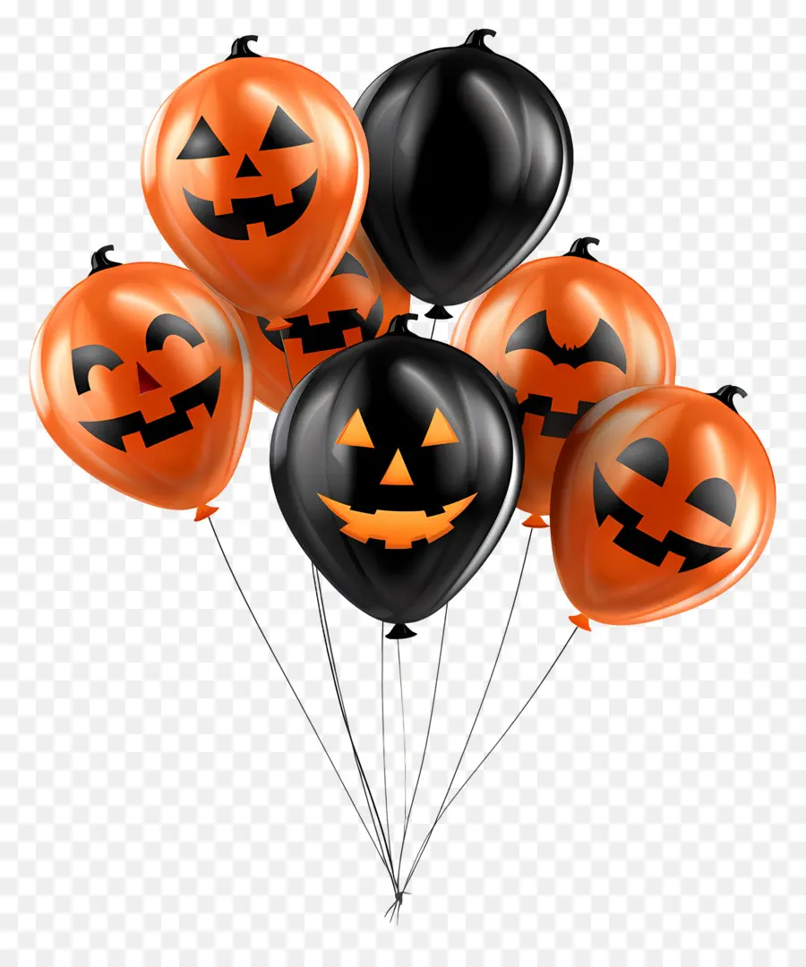 Balon Halloween，Balon Labu PNG