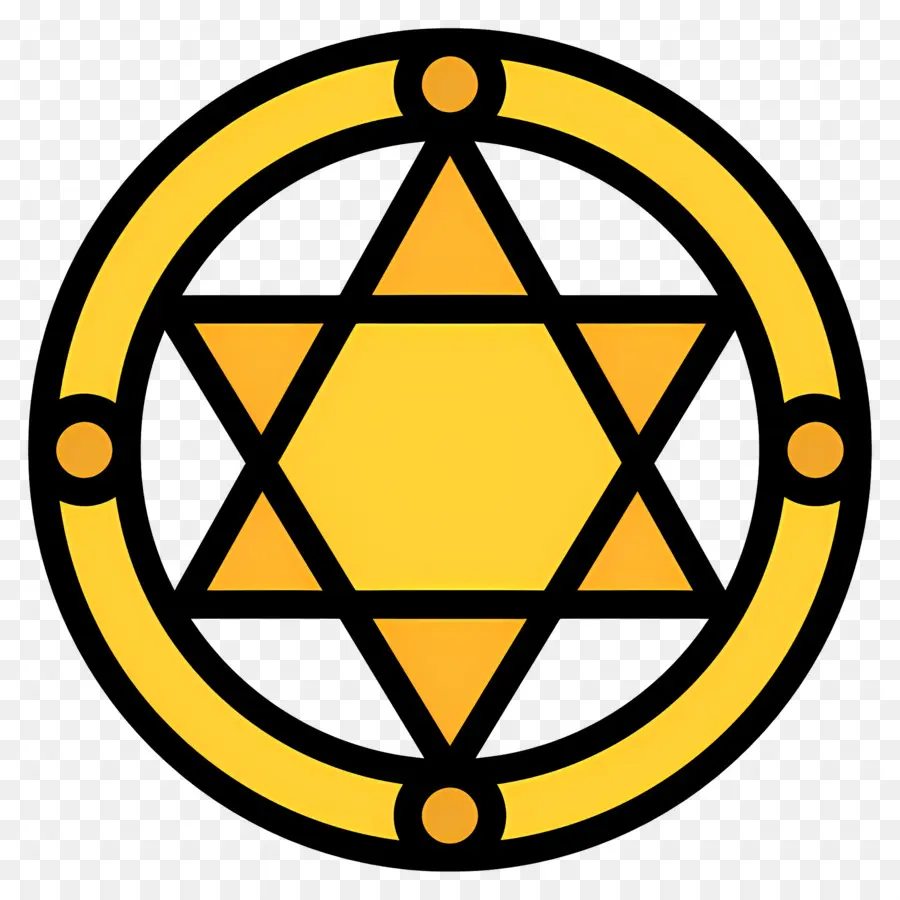 Simbol Pentagram，Simbol Bintang Kuning PNG