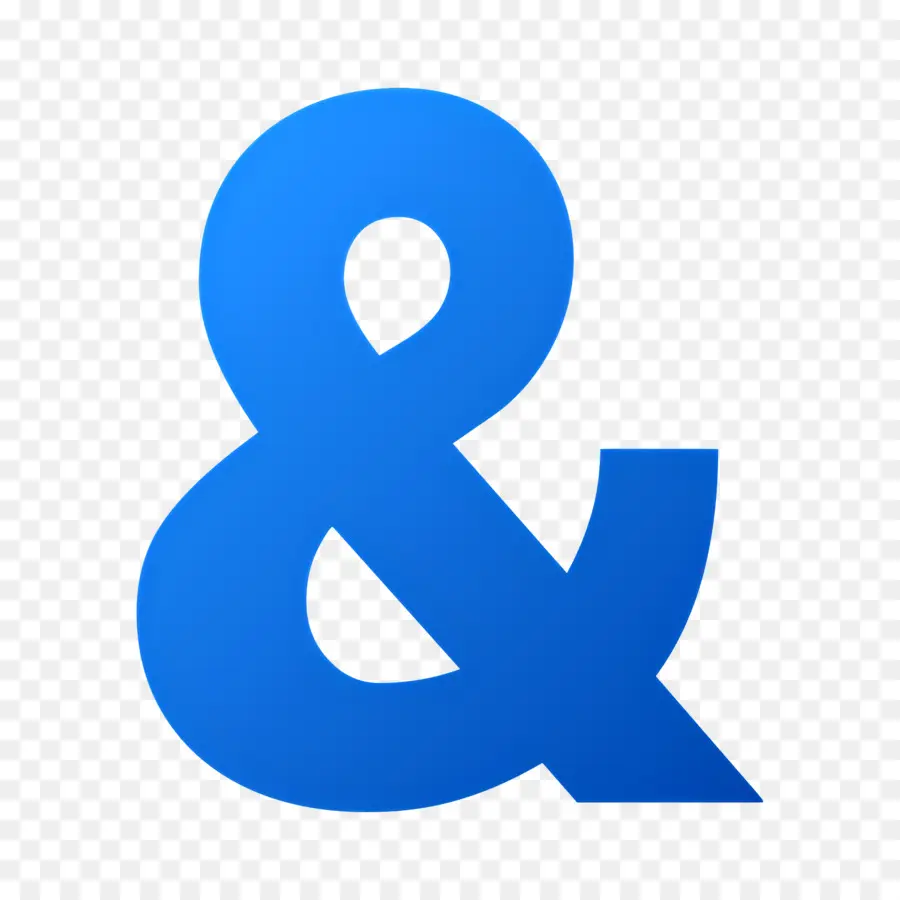 Simbol Ampersand，Ampersand Biru PNG