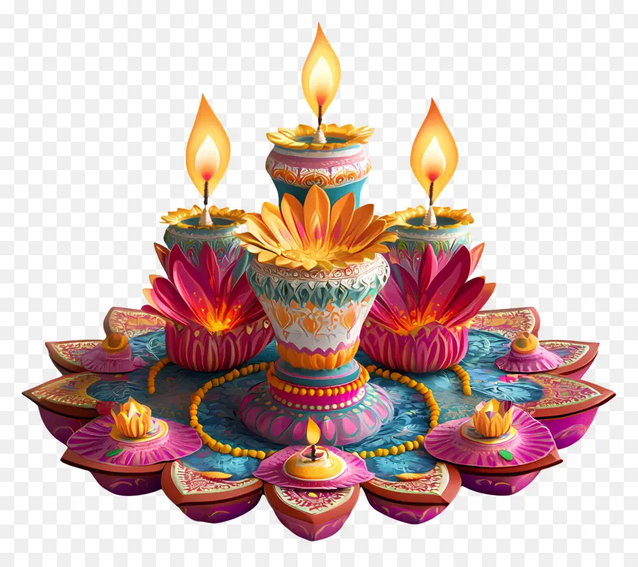 Deepavali，Lampu Diwali PNG