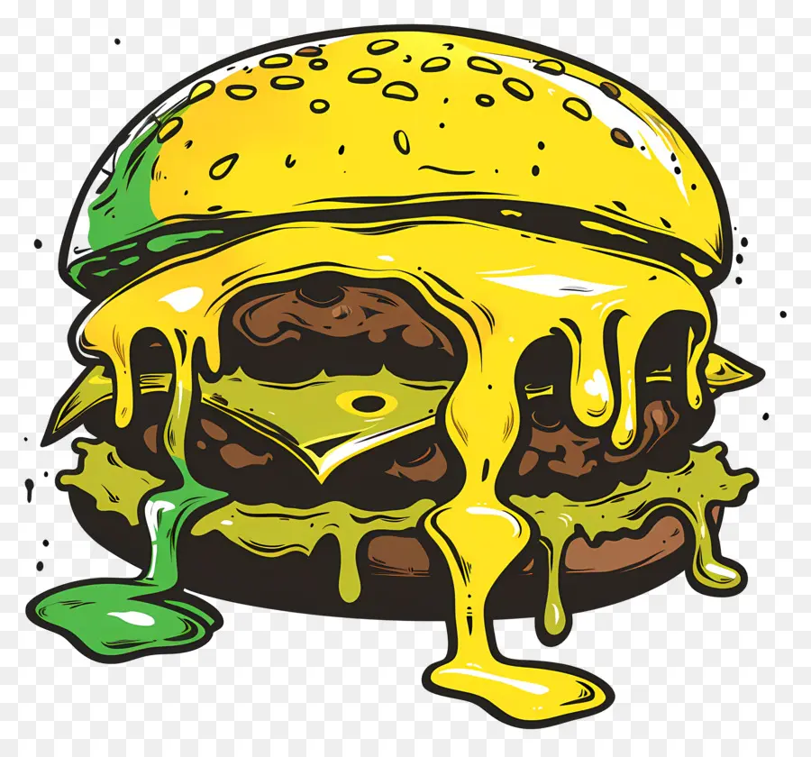 Burger Berair，Burger Keju PNG