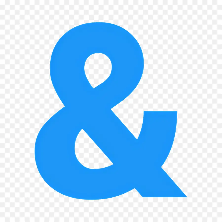 Simbol Ampersand，Ampersand Biru PNG