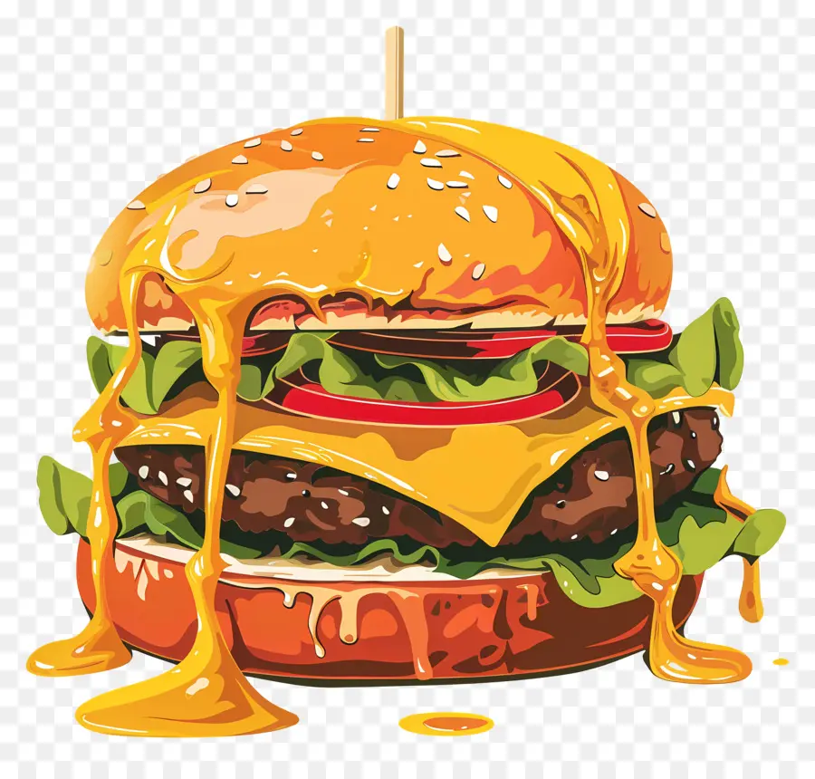 Burger Berair，Burger Berwarna Warni PNG