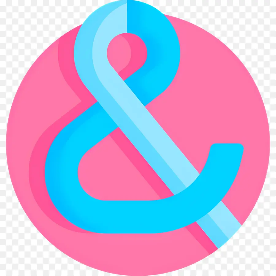 Simbol Ampersand，Ampersand Biru PNG