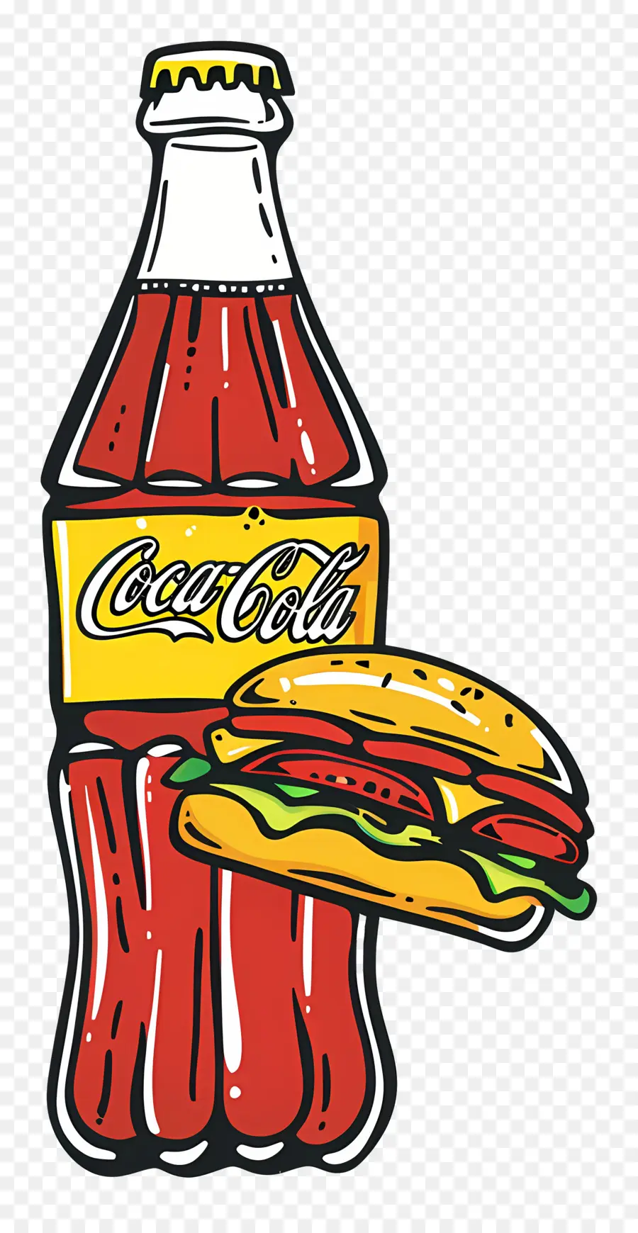 Burger Coca Cola，Coca Cola Dan Sandwich PNG