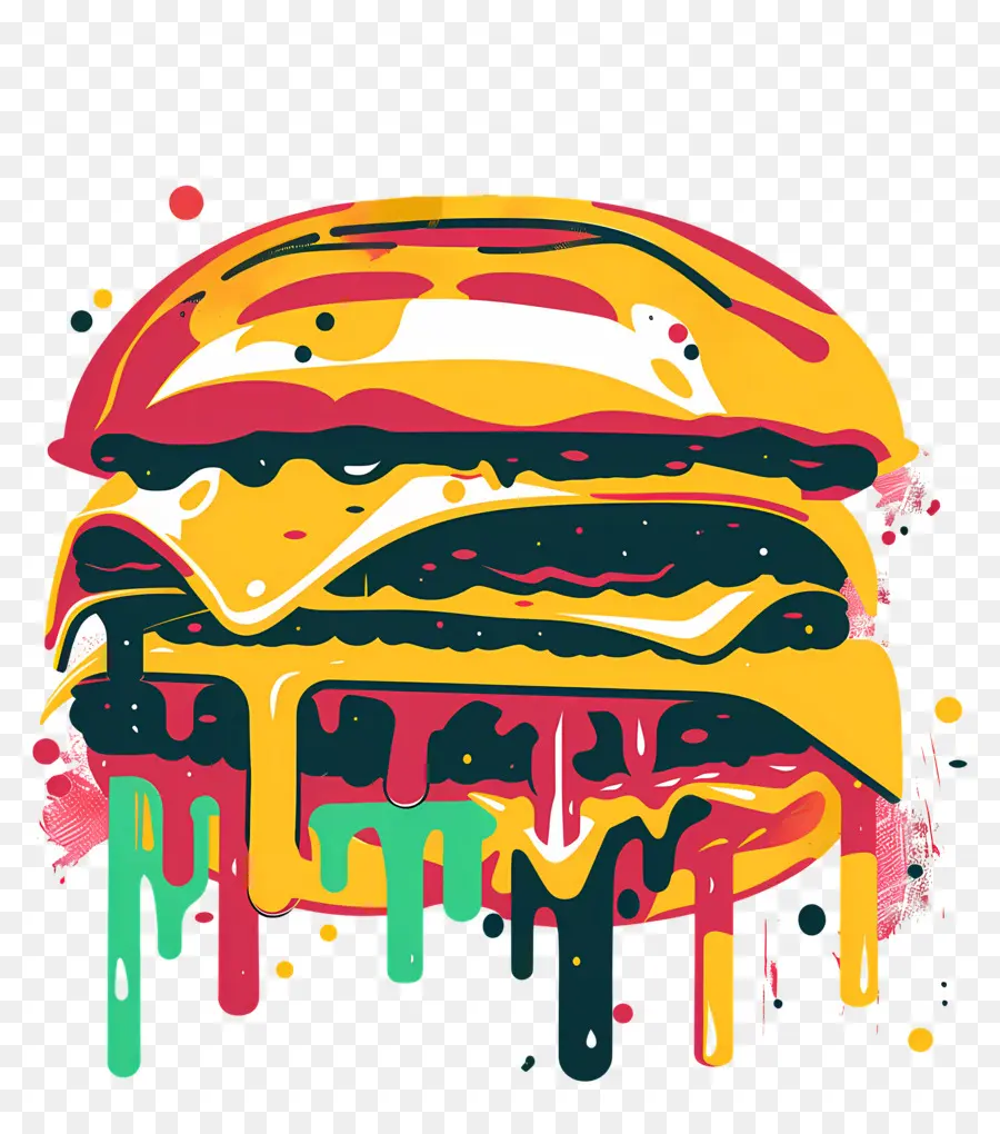 Burger Berair，Burger Berwarna Warni PNG