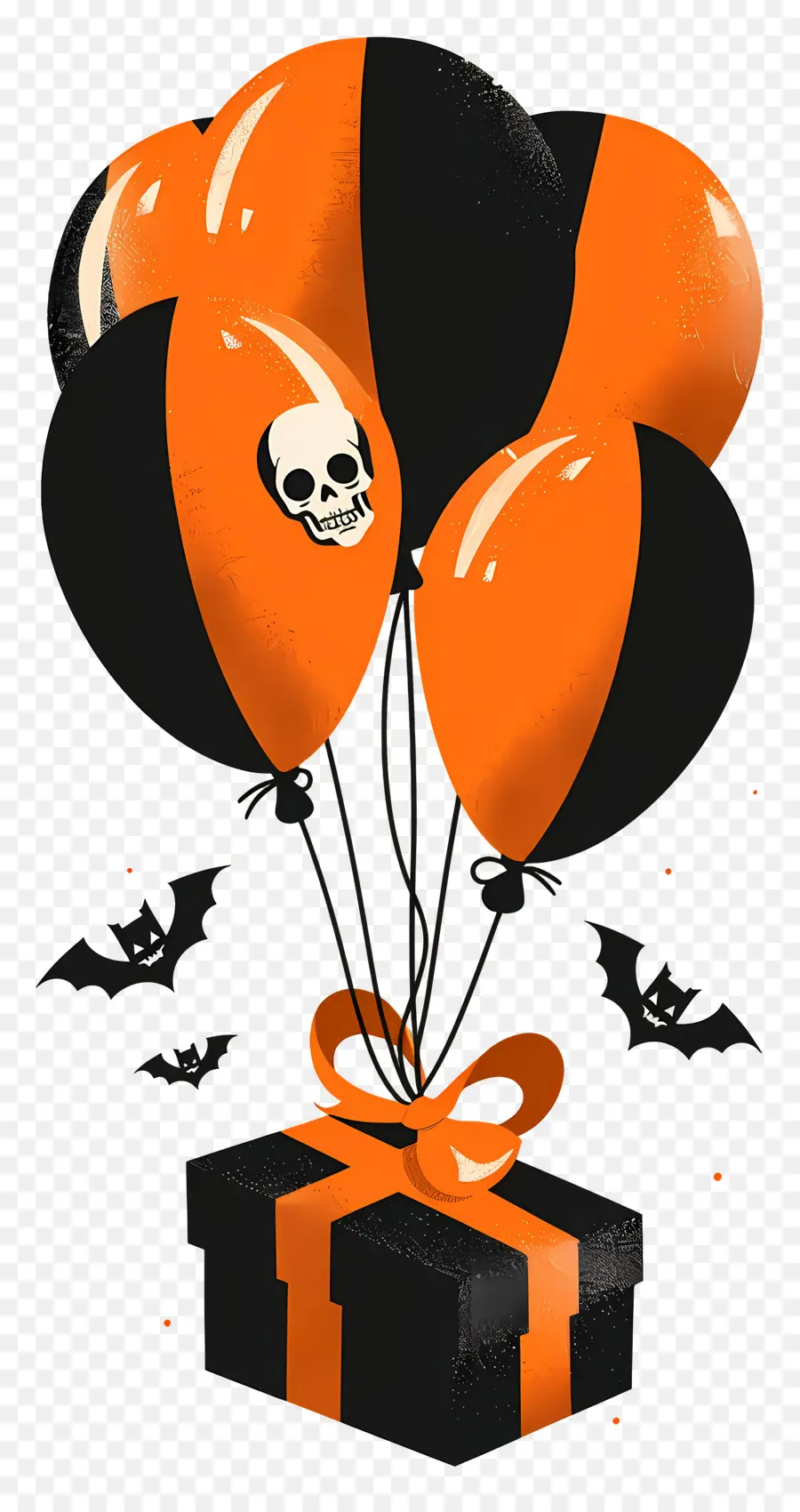 Balon Halloween，Tengkorak PNG