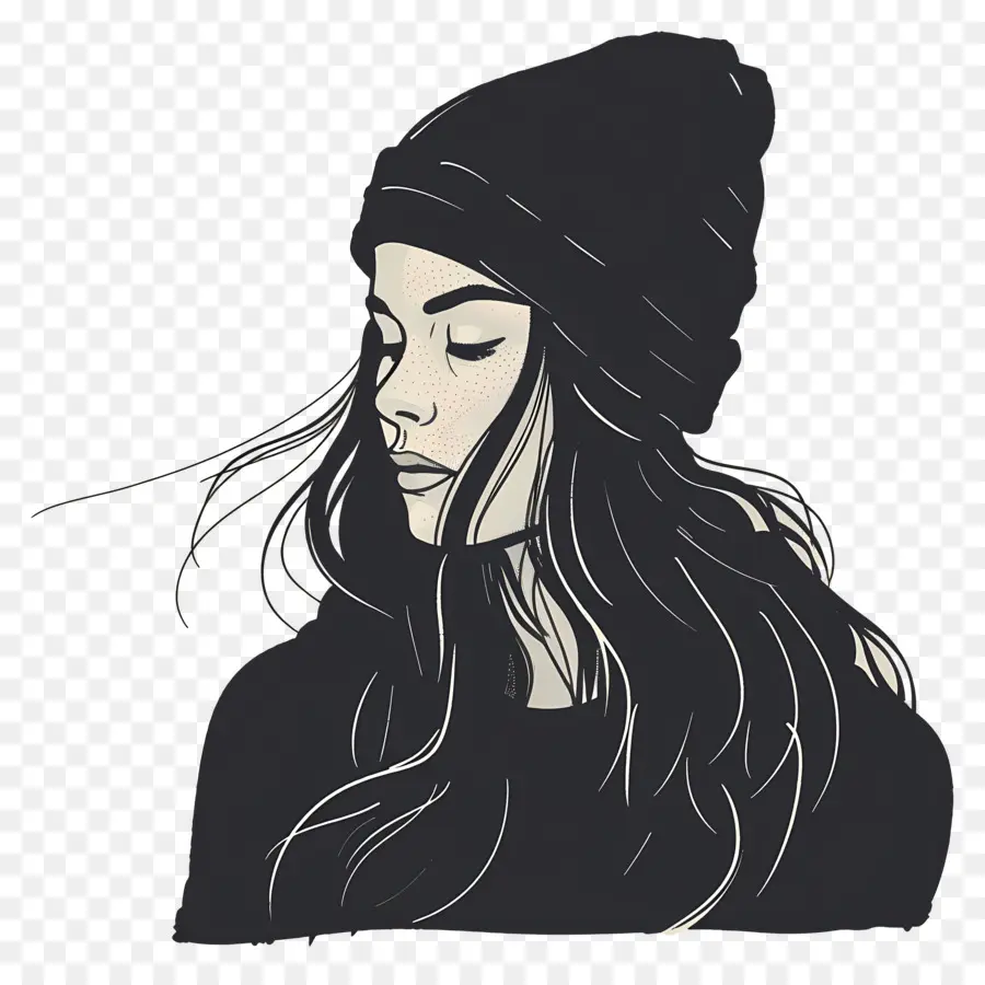 Logo Gadis，Wanita Beanie PNG