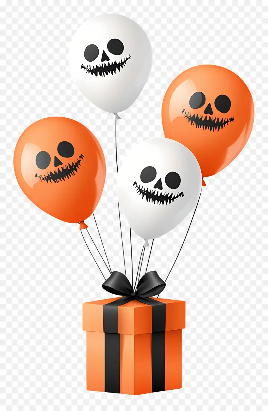 Balon Halloween，Balon Dan Hadiah Halloween PNG