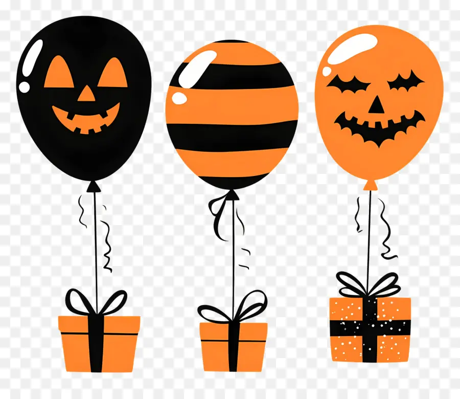 Balon Halloween，Hadiah PNG