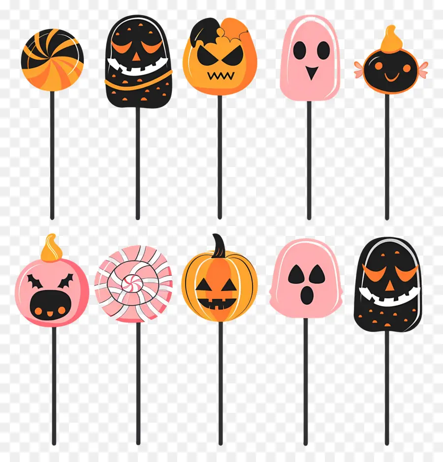 Lolipop Halloween，Permen PNG