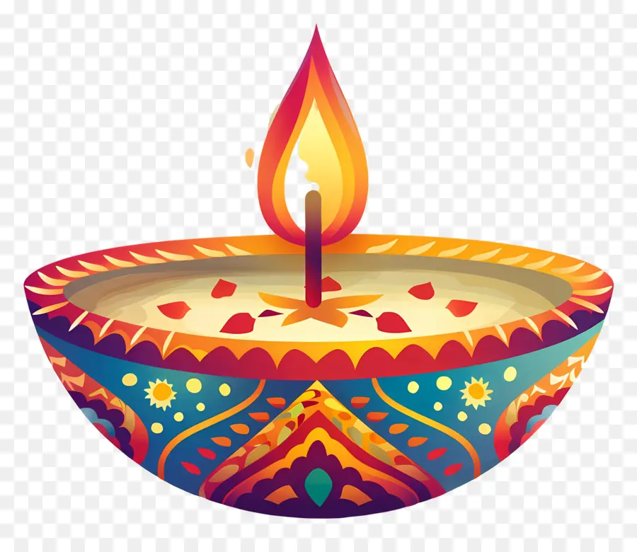 Diwali Diya，Lampu Minyak Hias PNG