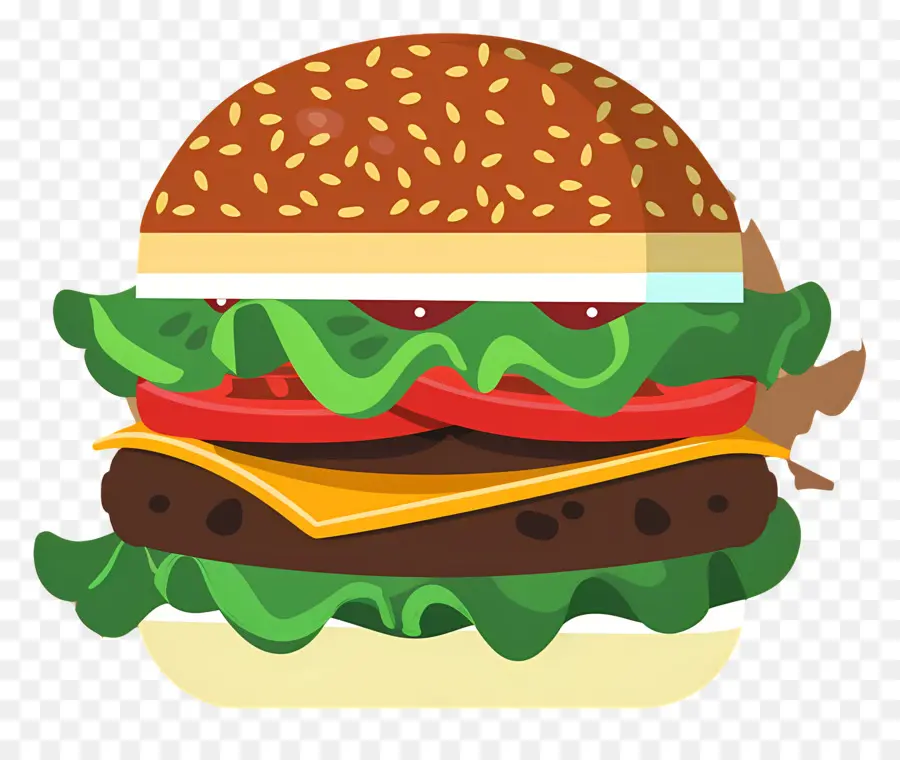 Burger Berair，Burger Dengan Lapisan PNG