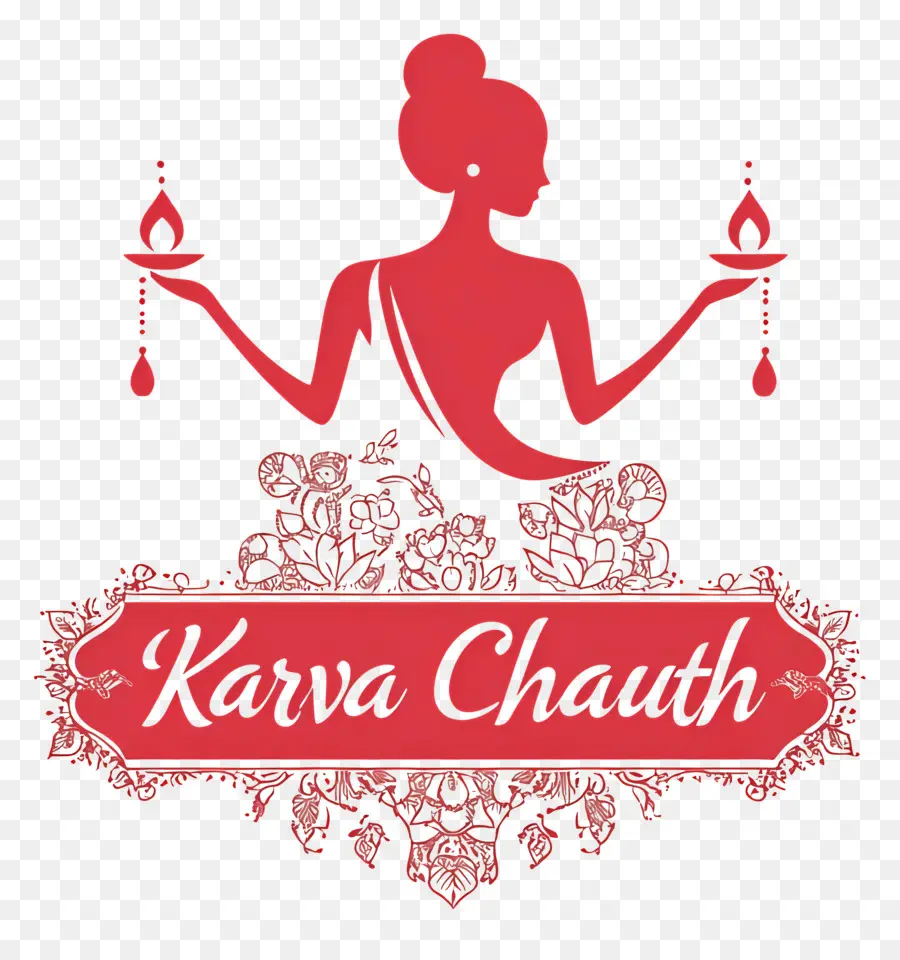 Karva Chauth，Siluet Dengan Lampu PNG