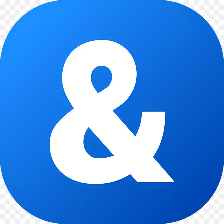 Simbol Ampersand，Ampersand Biru PNG