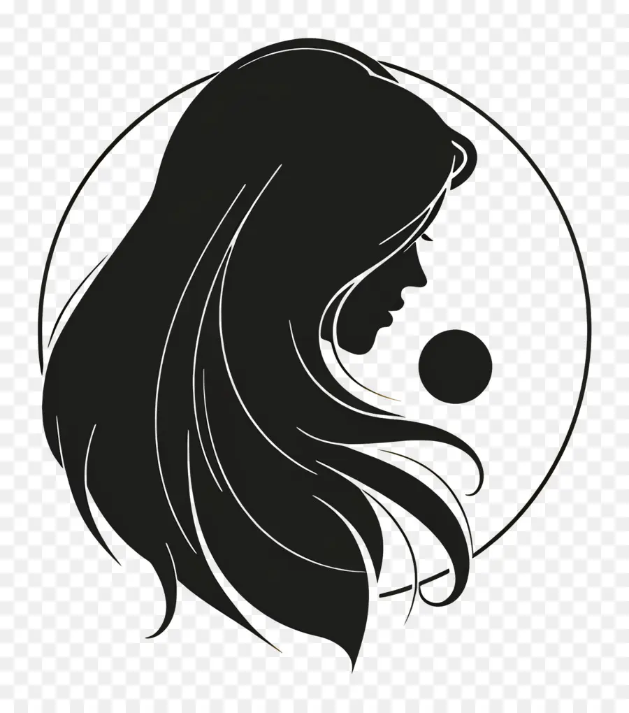 Logo Gadis，Wanita Siluet PNG