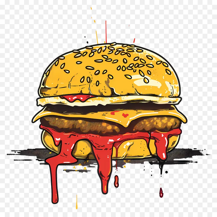 Burger Berair，Burger Berwarna Warni PNG