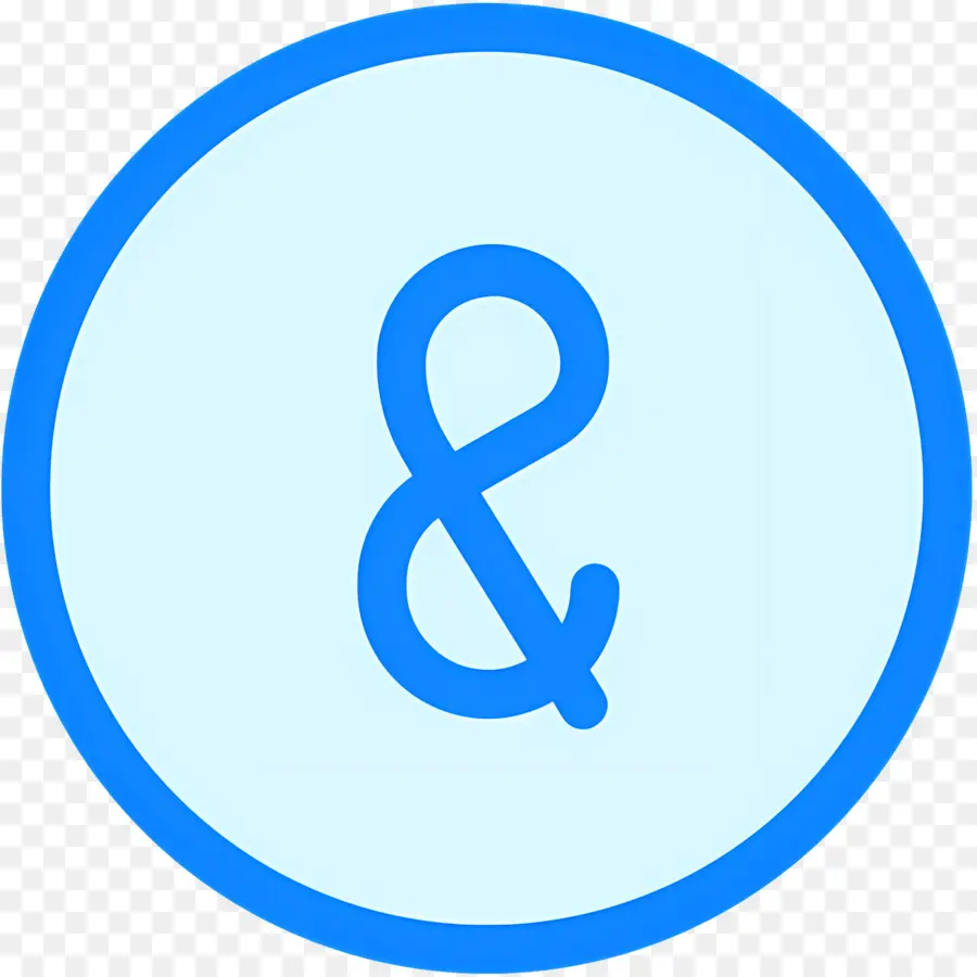 Simbol Ampersand，Ampersand Biru PNG