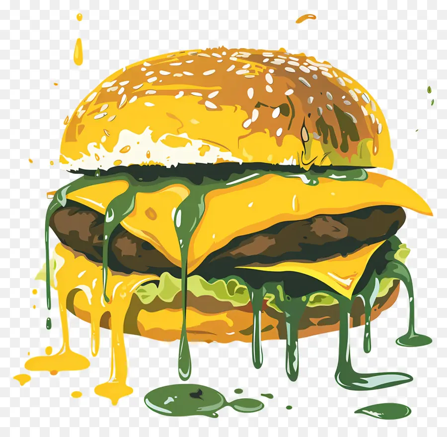 Burger Berair，Burger Berwarna Warni PNG