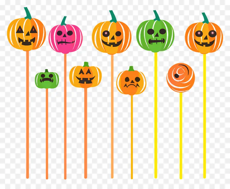 Lolipop Halloween，Labu Kuning PNG