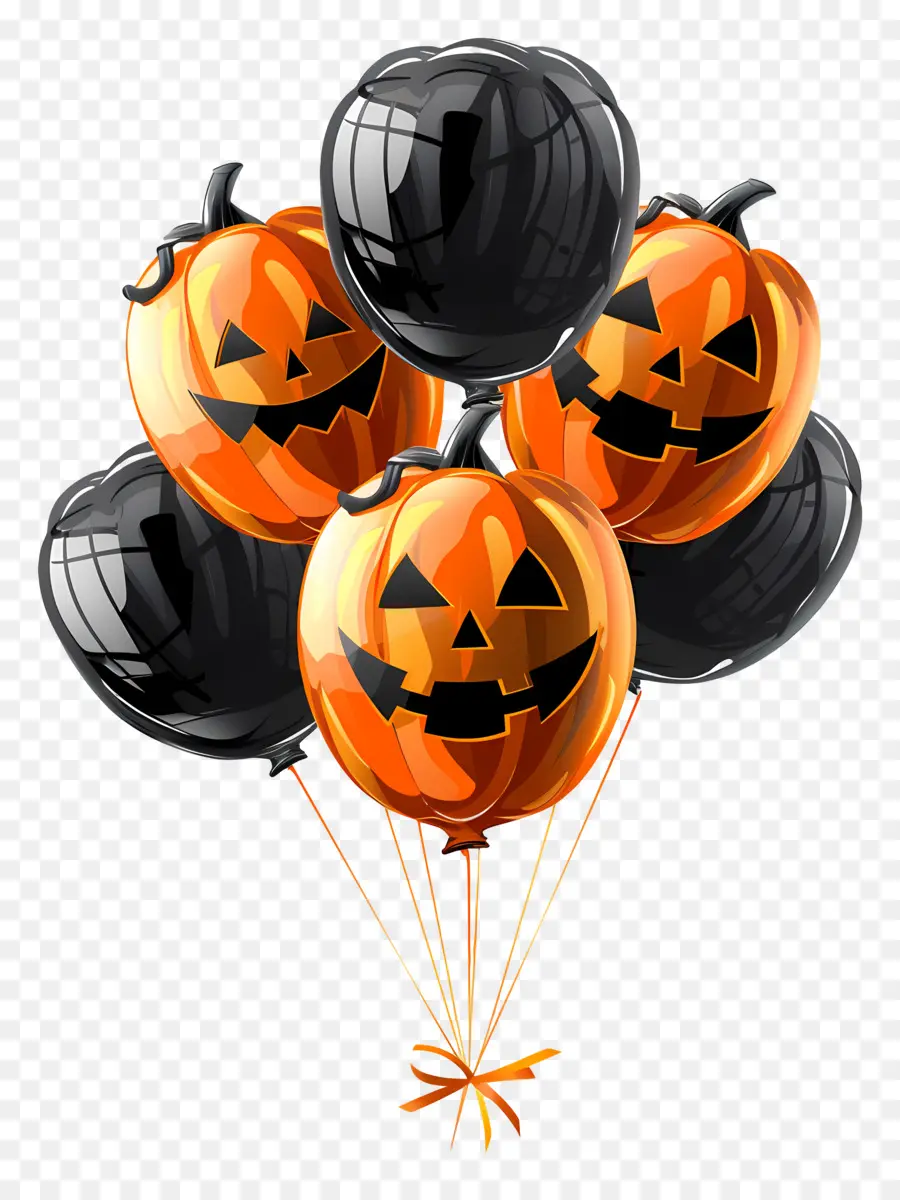 Balon Halloween，Balon Labu PNG