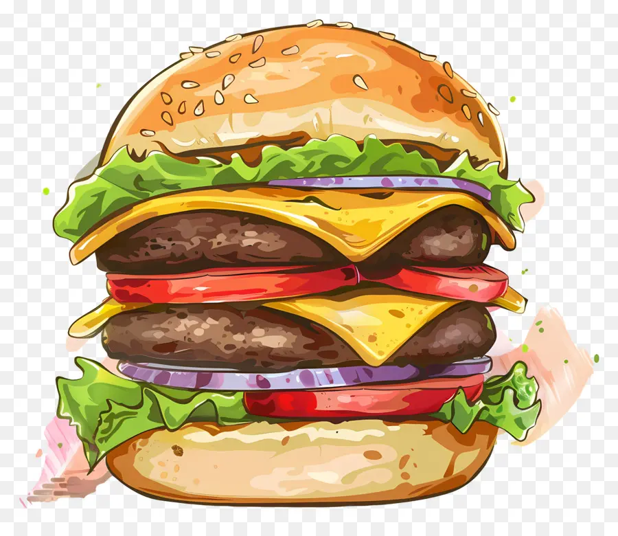 Burger Berair，Sketsa Burger PNG