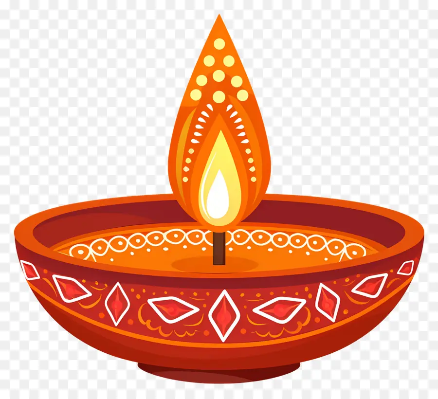 Diwali Diya，Diya Dekoratif PNG