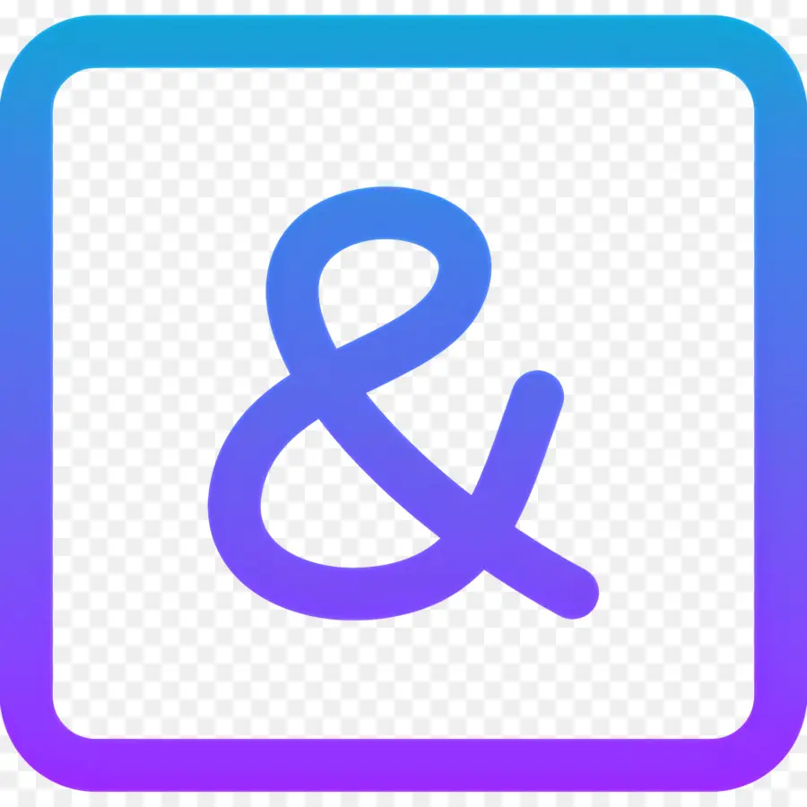 Simbol Ampersand，Ampersand Biru PNG