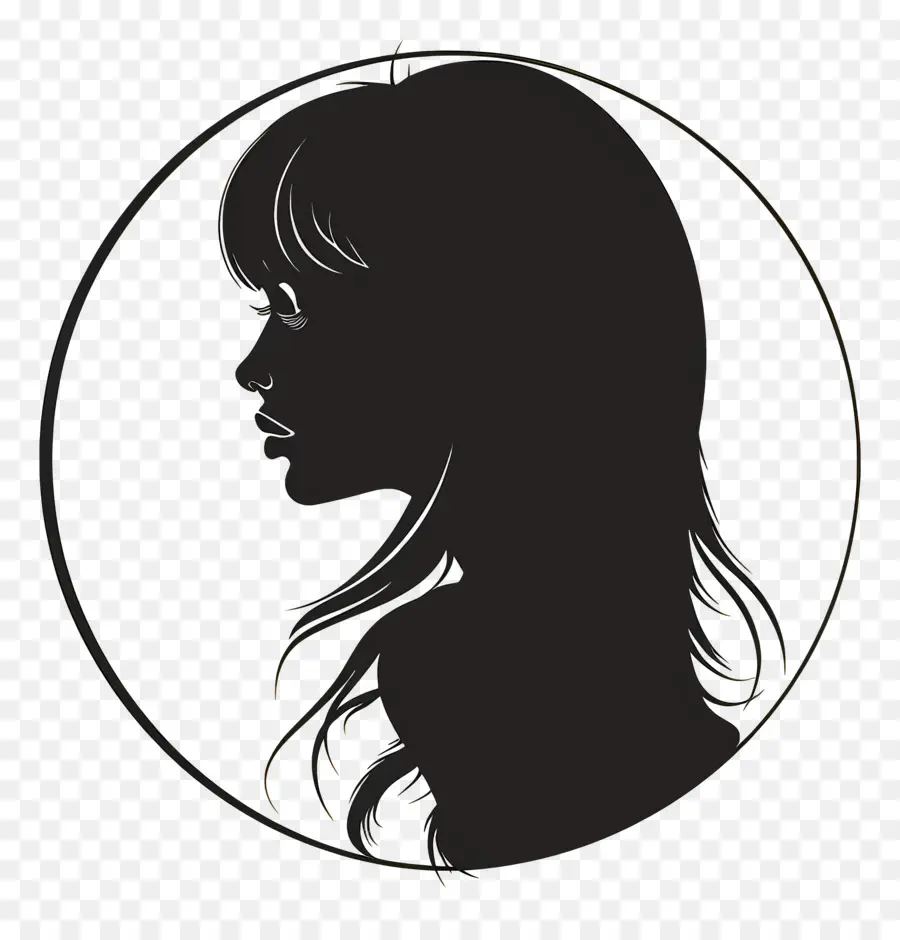 Logo Gadis，Siluet Wanita PNG