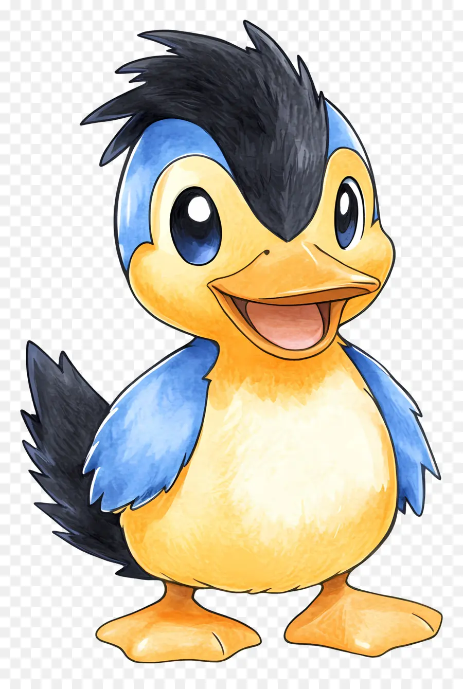 Bebek Kartun，Bebek Biru PNG