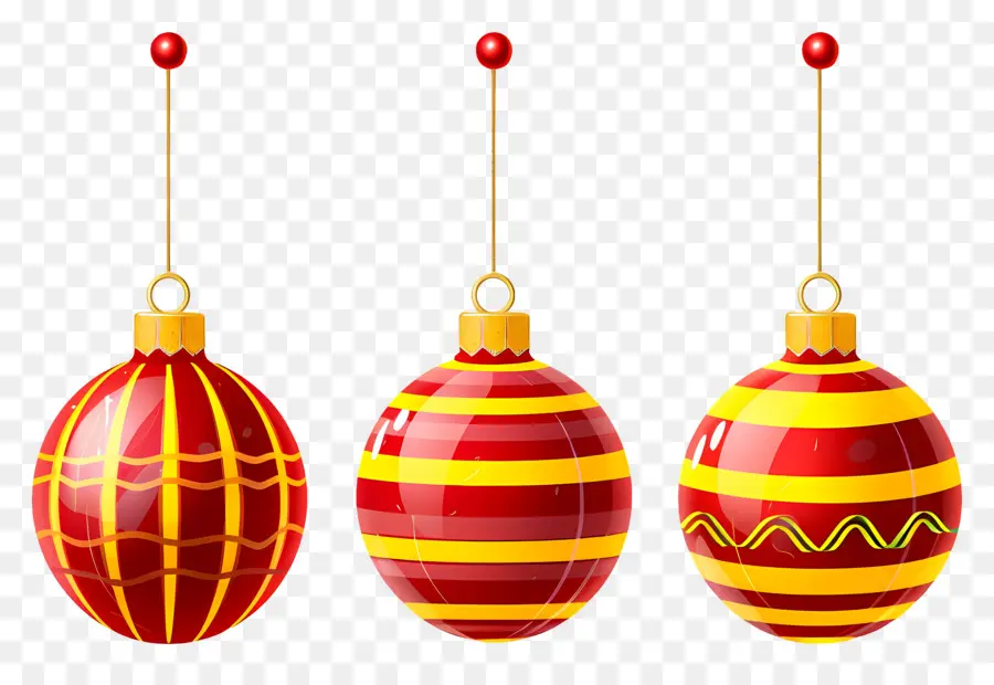 Menggantung Bola Natal，Ornamen Natal PNG