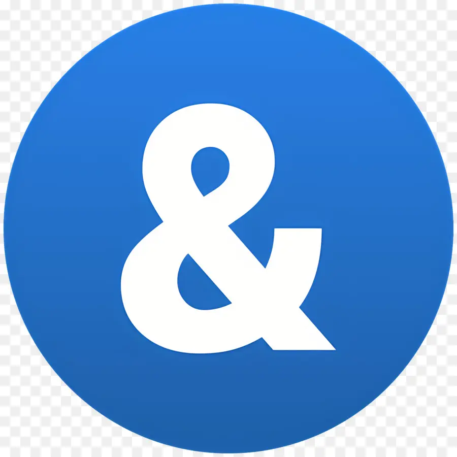 Simbol Ampersand，Ampersand Biru PNG